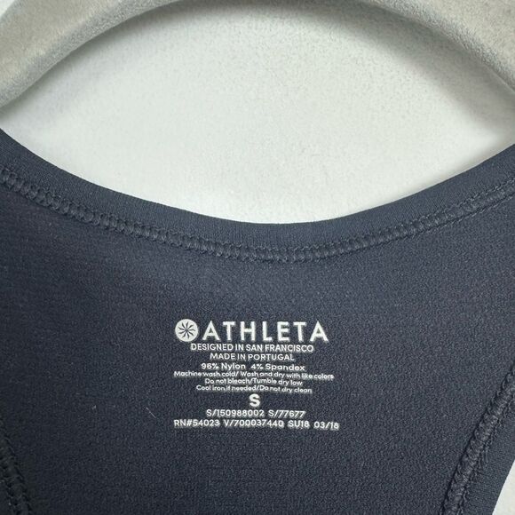 ATHLETA | Black Ruched Racerback Seamless Tank Top Women’s Size Small - Picture 7 of 9